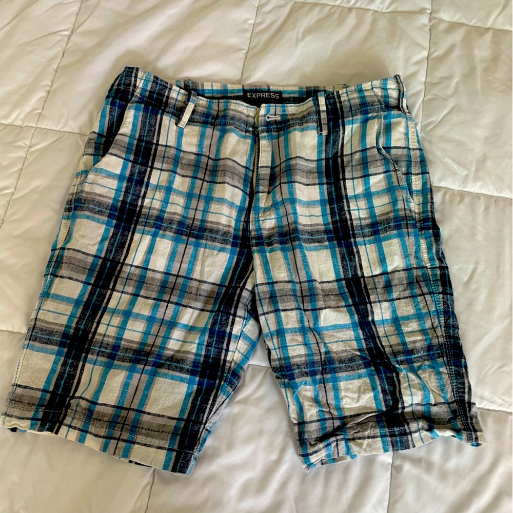 Express men’s shorts - blue & white